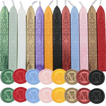 12Pcs Wax Sealing Sticks with Wicks, Mixed Wicks Waxsealsticks Wedding - Image 8