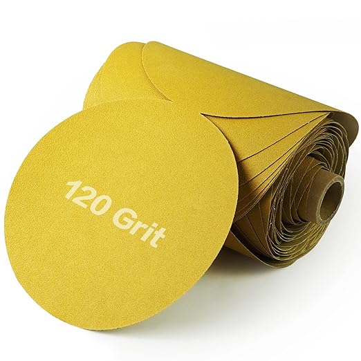 PSA Sanding Discs 6 Inch Adhesive Backed Sandpaper 100 Pack 120 Grit Self by Keeimp