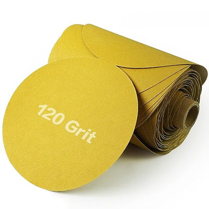 PSA Sanding Discs 6 Inch Adhesive Backed Sandpaper 100 Pack 120 Grit Self by Keeimp