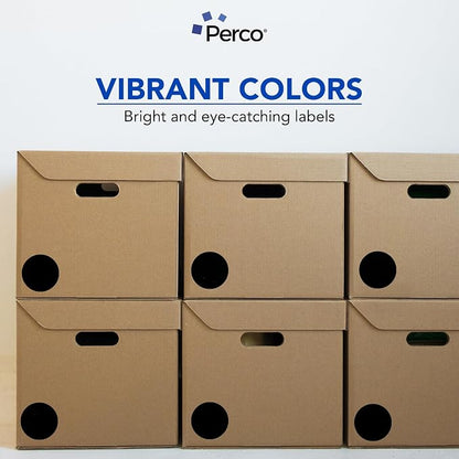 Perco Black 3-Inch Perforated Circle Dot Sticker Labels — 10 Rolls, 000 Round - Image 7