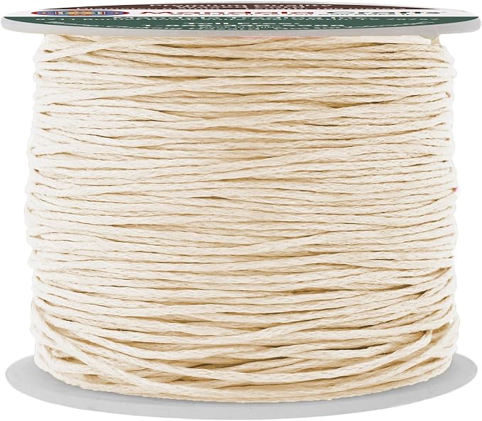 Mandala Crafts 0.5mm 109 Yards Cream Cotton Waxed Cord by MandalaCrafts