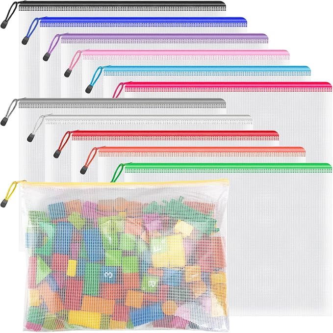 Umriox Mesh Zipper Pouch, 14.9x11.0 in, Extra Large Zipper Bags, Waterproof by UMRIOX