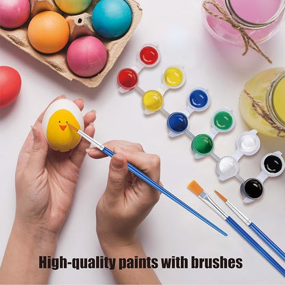 20 Pack 6 Colors Mini Acrylic Paint and Brushes Set - Image 5