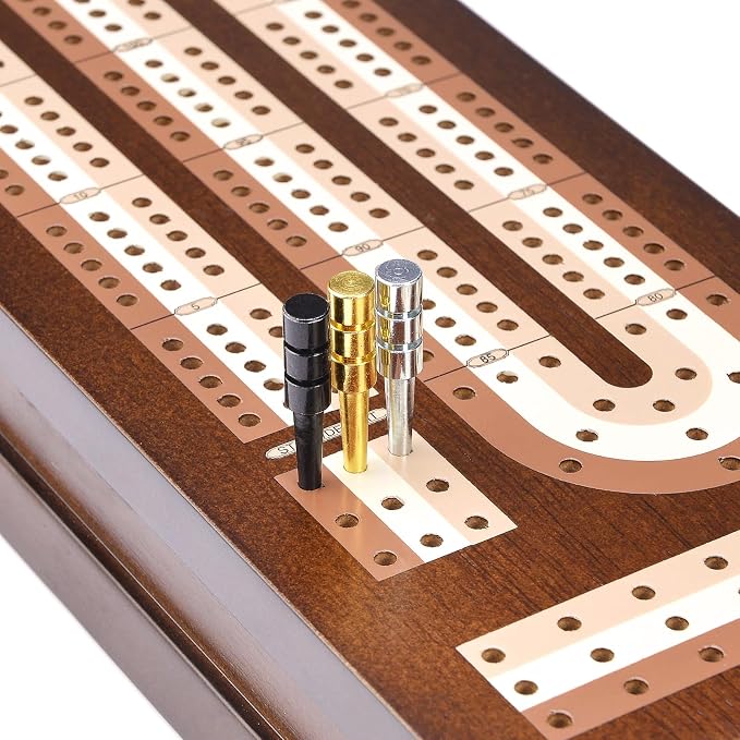 AMEROUS Wooden Cribbage Board Game Set - Image 5
