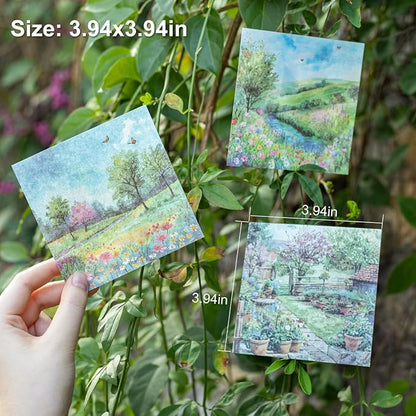 Spring Scenery Scrapbook Paper Set, Scrapbooking, DIY Crafts, and Art Supplies - Image 4