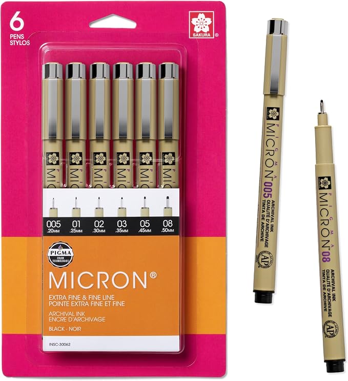 SAKURA Pigma Micron Fineliner Pens by SAKURAOFAMERICA