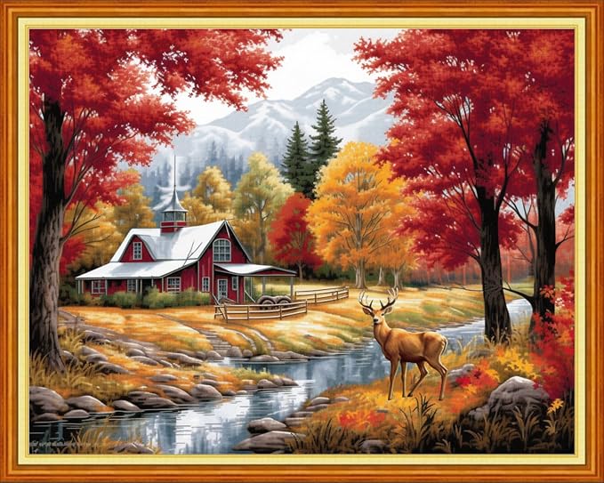 Joyhoor Cross Stitch Kits for Beginners Stamped Cross-Stitch Supplies by JoyhoorCrossStitchKits