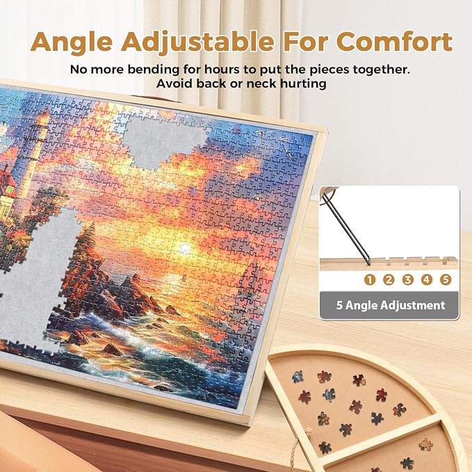 2 in 1 Rotating Tilting Puzzle Board - Image 3