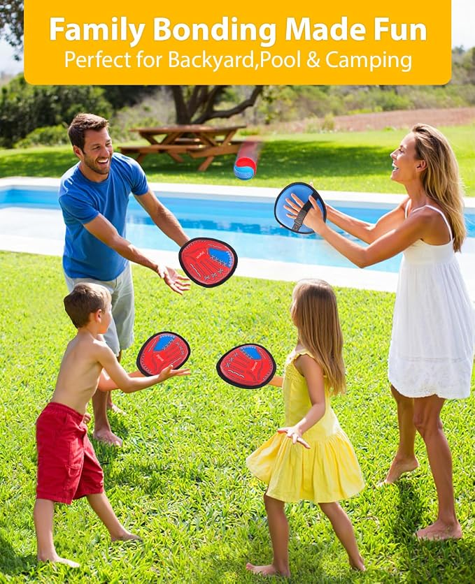 JoyCat Toss and Catch Ball Game Set, Toddler Baseball Glove, Beach Pool Yard - Image 8