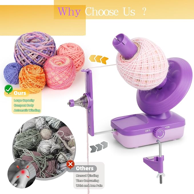Electric Yarn Winder for Crocheting-Automatic Crochet Yarn Ball Winder for - Image 7