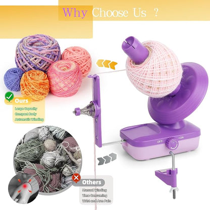 Electric Yarn Winder for Crocheting-Automatic Crochet Yarn Ball Winder for - Image 7