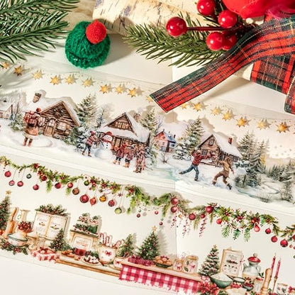 6 Rolls PET Washi Tape Stickers Set, Christmas Washi Tape - Image 4