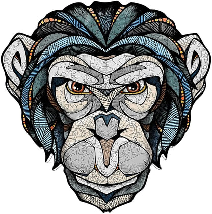 EWA Home Décor – Chimp Small 110 Pieces – Wooden Jigsaw Puzzle by EWAEcoWoodArt