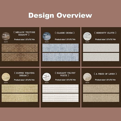 Fabric-Patterned Washi Sticker Set, 6 Rolls Vintage Stickers - Image 4
