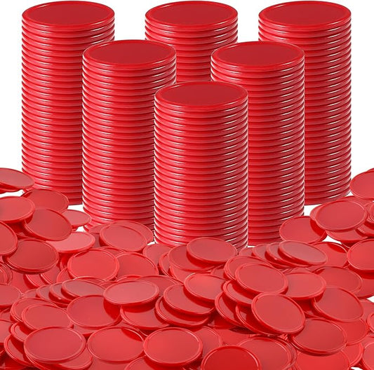 Coopay 600 Pieces Plastic Poker Chips Learning Counters Disks Bingo Chip by Coopay
