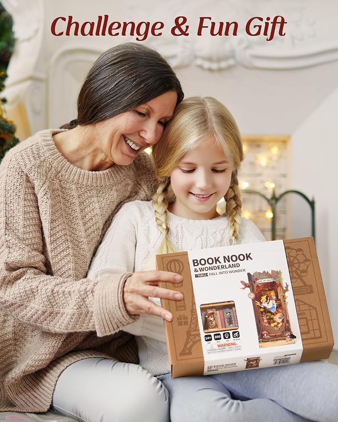 ROBOTIME Book Nook Kit, Fairy Tale Princess DIY Miniature House Kit, Fall into - Image 8