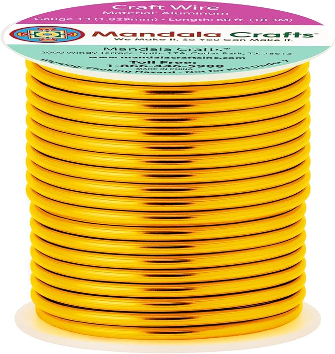 Mandala Crafts 13 Gauge Anodized Aluminum Craft Wire by MandalaCrafts