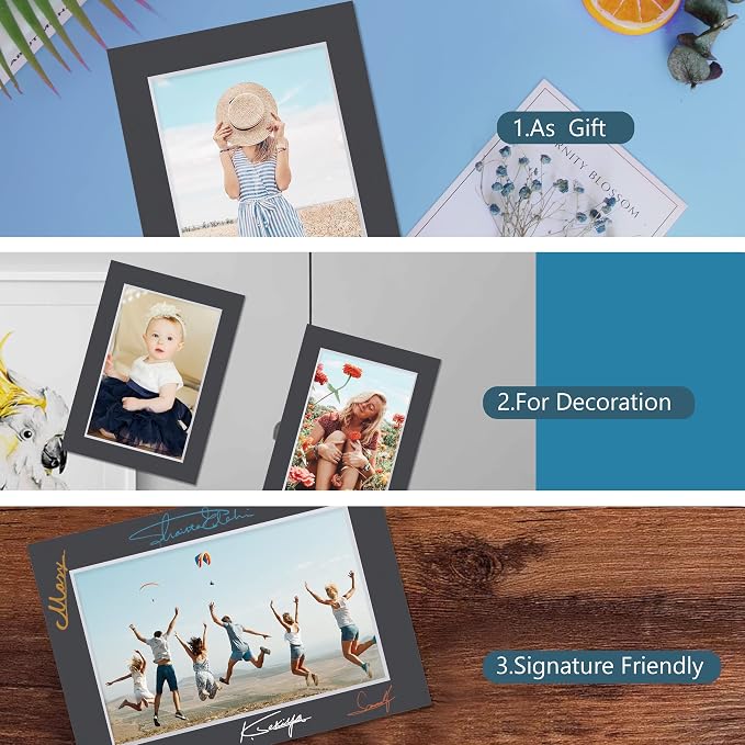 Somime 10 Pack 11x14 Black Picture Mat Kit - Image 3