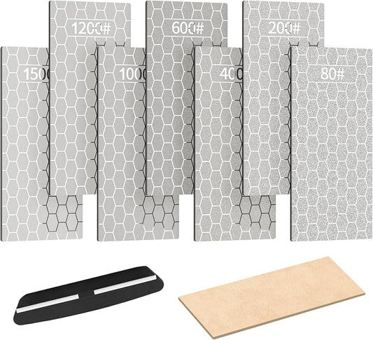 9PCS Diamond Sharpening Stones, Kalolary Knife Sharpener Stone Grit Diamond by Kalolary
