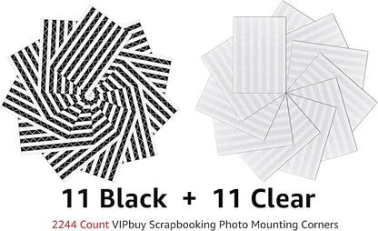 VIPbuy 2244 Count Photo Mounting Corner Stickers Self Adhesive - Image 2