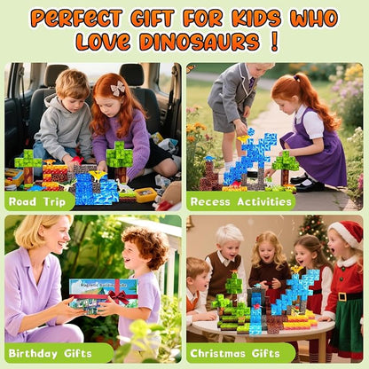 100PCS Dinosaur Magnetic Blocks - Image 2