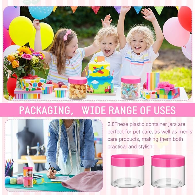 SATINIOR 12 Pack 6 oz Plastic Container Jars - Image 7