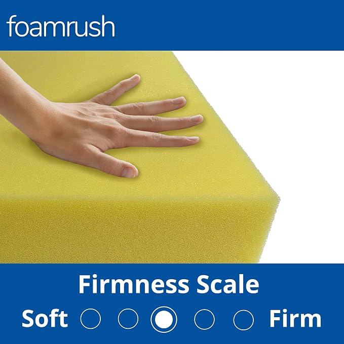 FoamRush 7" x 24" x 24" Water-Resistant Dry Fast Outdoor Upholstery Foam Sheet - Image 4