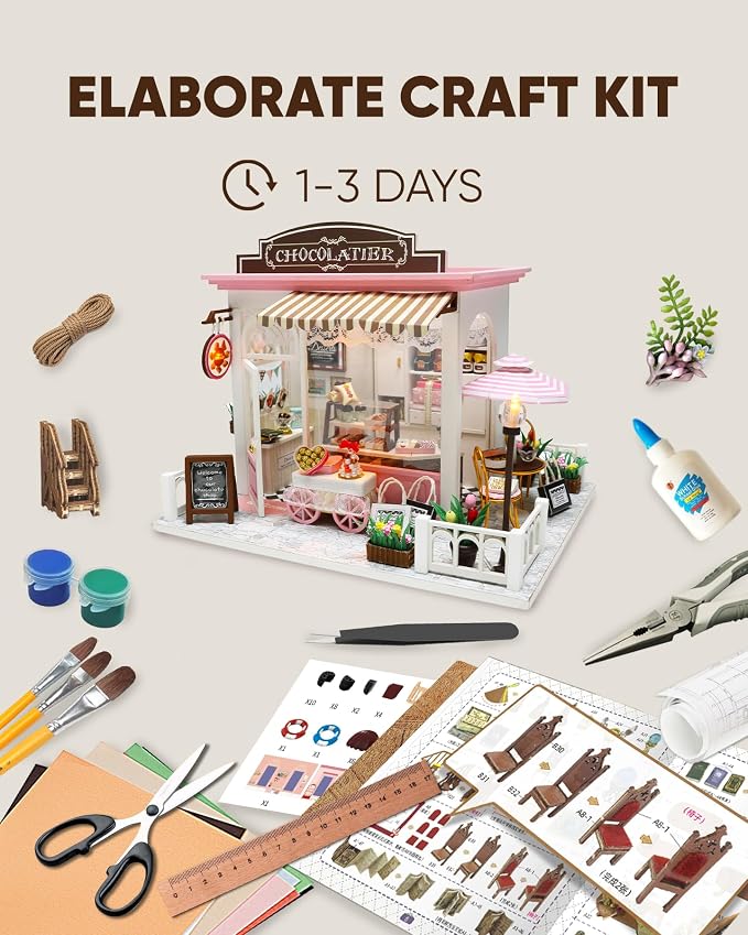 Miniature House Kit, Miniature Dollhouse - Image 2