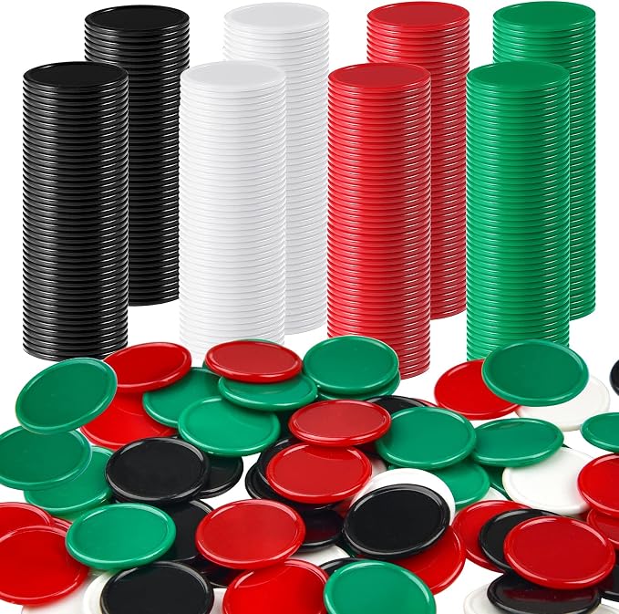 Coopay 1 1/2 Inches Plastic Poker Chips Learning Counters Disks Bingo Chip by Coopay