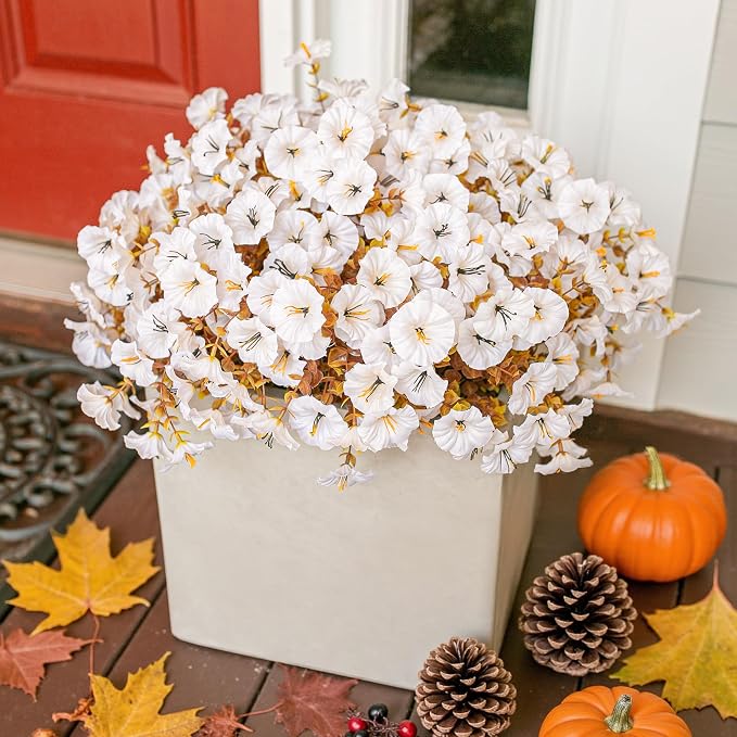 Fake Mums Fall Artificial Flowers Plants - Image 2