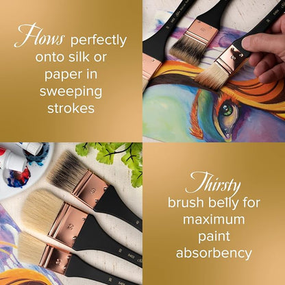 Silver Brush Limited 5403-40 Silver Atelier Oval Mottler Paintbrush - Image 4