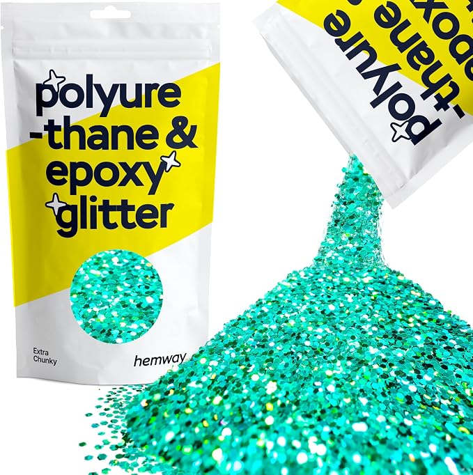 Hemway Polyurethane & Epoxy Resin Glitter 100g / 3.5oz Metallic Crystal Flake by Hemway