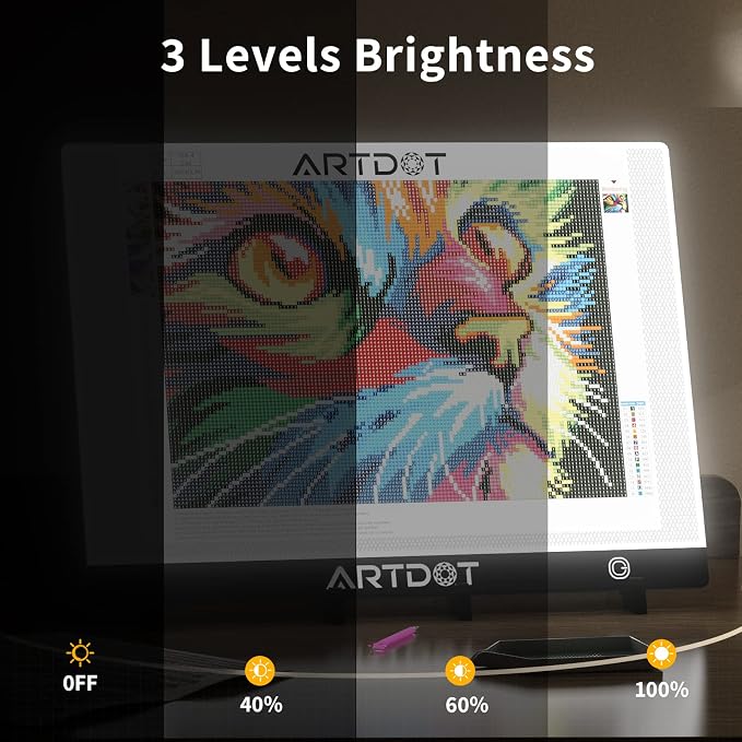 ARTDOT A2 LED Light Pad for Diamond Painting USB Powered Light Board Kit - Image 2