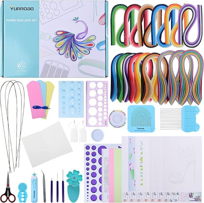 Quilling Kit with 1860 Paper Strips 39cm/54cm and Quilling Tools Like Quilling by YURROAD
