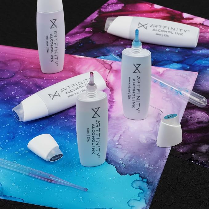 Alcohol Ink - Jewel Set, 7 Pieces | 10 Sheets 9x12 Multimedia Paper | - Image 3