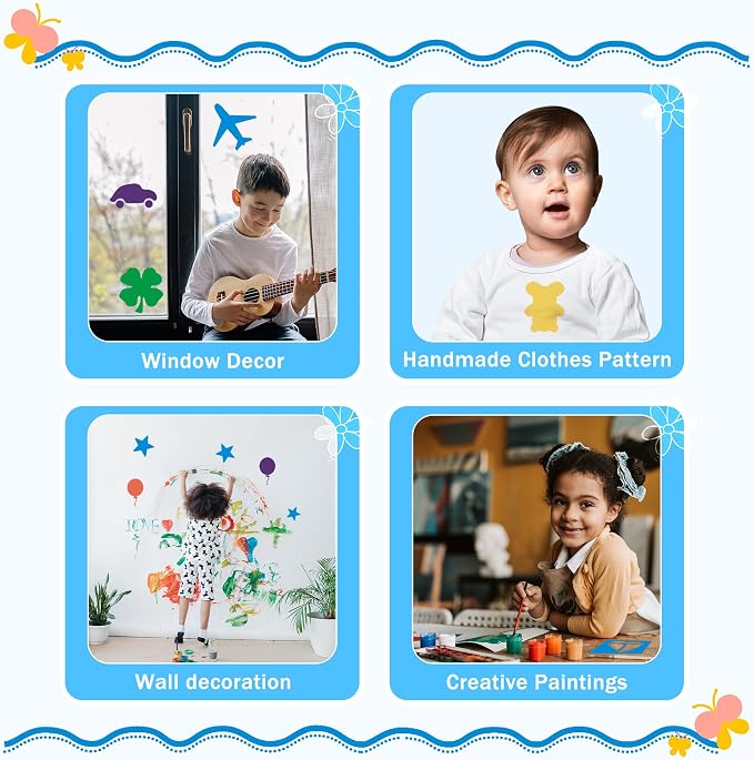 24 Pieces Stencils for Kids, Large Drawing Stencils Chalk Template, 8 Inches - Image 6