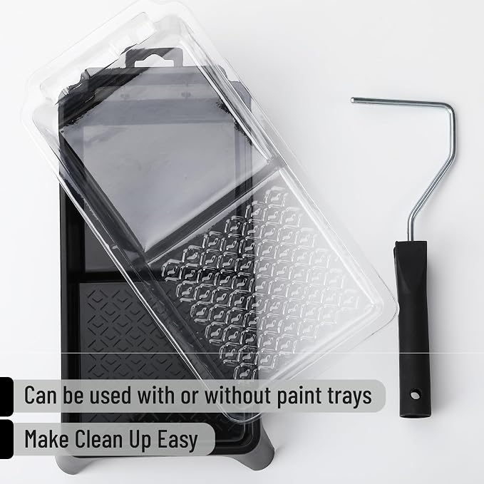 Bates- 4 Inch Paint Tray Set, 1x 4 Inch Paint Roller Tray, 20x Disposable - Image 6