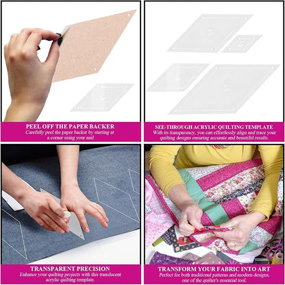 Quilting Acrylic Template Set | Precision Tools - Image 5