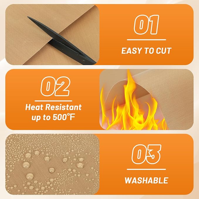 Svaldo Teflon Sheets for Heat Press 16x24, 3 Pack, Heat Press Paper for T Shirts - Image 6