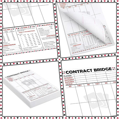 party greeting 150 Sheets Contract Bridge Score Pad and Tallies Contract Bridge - Image 3