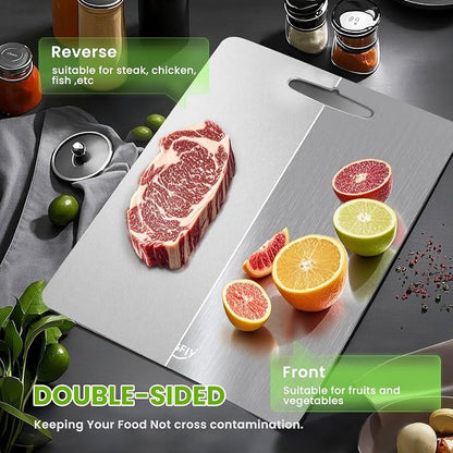 2 Pack Titanium Cutting Board-100% Pure Titanium Cutting Boards - Image 3