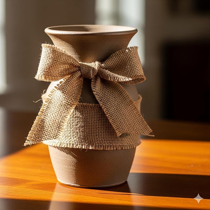 3 Pack Burlap Garland and Wreath Ribbon Wide 5" x 15 Yards Natural Jute 5 Inch - Image 4