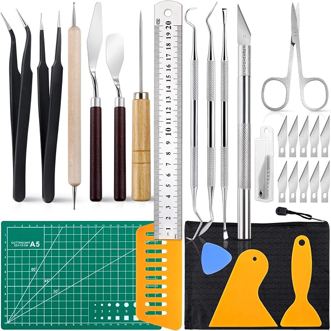 28 PCS Precision Craft Tools Set Vinyl Weeding Tools Kit by NEOACT