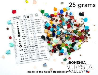 0.9oz of All MATUBO Glass Bead Mix, 0.2-0.4inch, Mixed Colors - Image 2