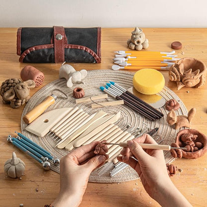 UUSYCUN 48PCS Pottery Tools for Sculpting, Clay Tool Kit for Carving, Modeling - Image 8