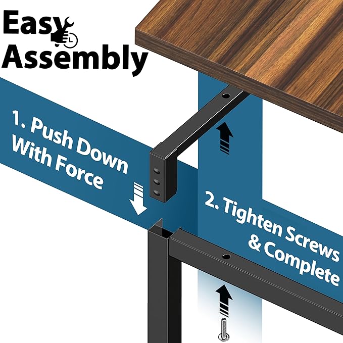 SHW Mission 55-Inch Home Office Computer Desk - Image 7