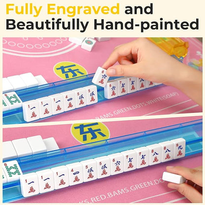 Mahjong Tile Set, 166 White Tiles Mahjong Set, Travel Mahjong Set - Image 4