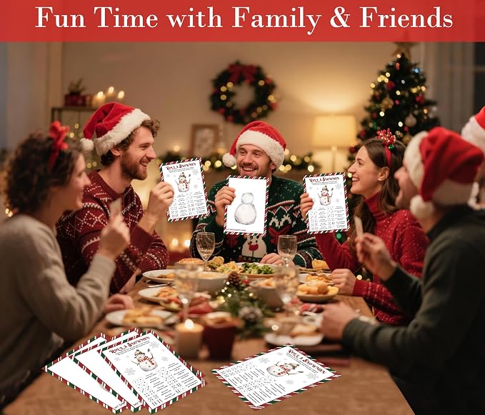 Roll A Snowman Game, Christmas Dice Games - Image 4