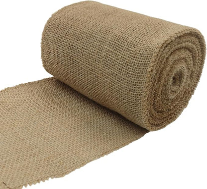 6" Wide Natural Burlap Fabric Roll by suiwotin