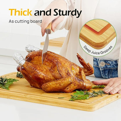 Kitchen Essentials Natural Bamboo Cutting Board XL - Image 8